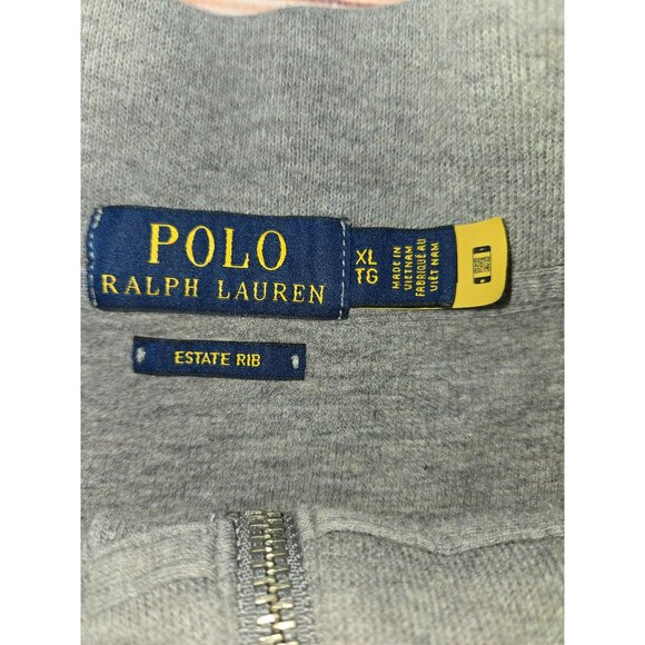 Polo Ralph Lauren Mens Estate Rib Half-Zip Sweater XL Gray - Picture 5 of 7
